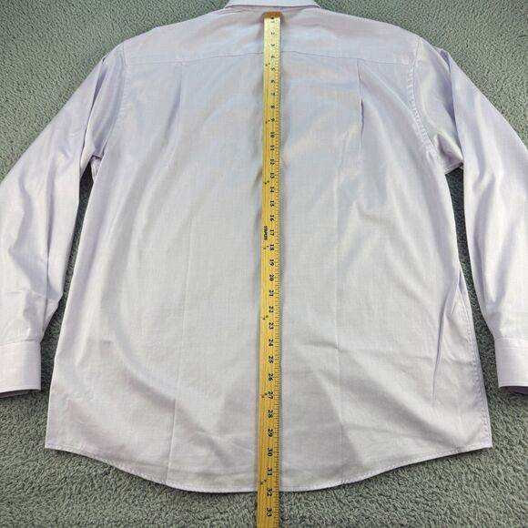 Eton Classic Fit Dress Shirt Pink Long Sleeve Button Up Size 17.5 XL 44 - Picture 9 of 13